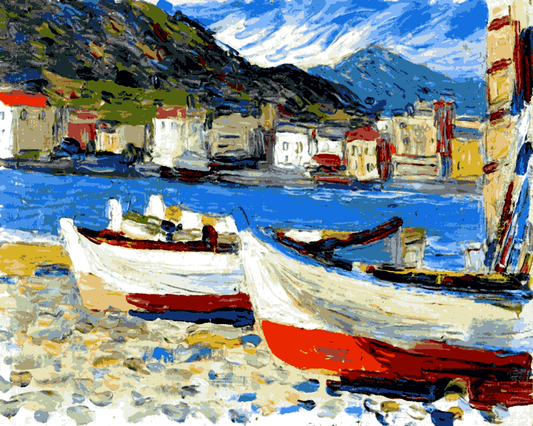 Wassily kandinsky Collection PD (53) - Rapallo Boats - Van-Go Paint-By-Number Kit