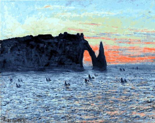 Claude Monet PD (54) - Falaise d’Étretat - Van-Go Paint-By-Number Kit