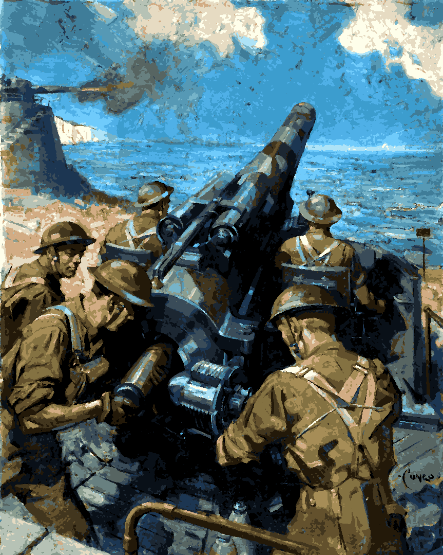 WW2 Collection PD (54) - Coastal battery scene - Van-Go Paint-By-Number Kit