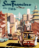 Vintage Travel Poster Collection (55) - San Francisco - Van-Go Paint-By-Number Kit