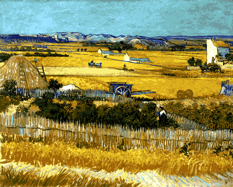 Vincent Van Gogh OD (57) - Harvest at La Crau - Van-Go Paint-By-Number Kit
