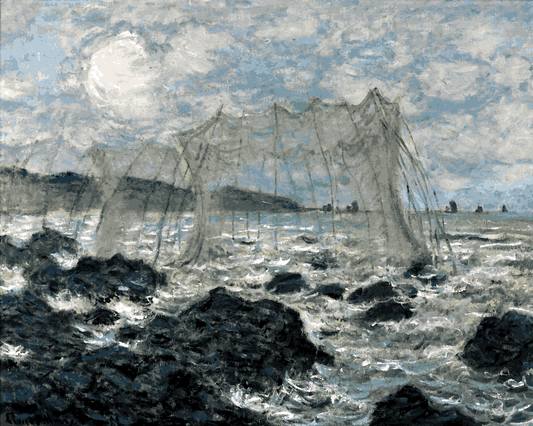 Claude Monet PD (58) - Fishing nets at Pourville - Van-Go Paint-By-Number Kit