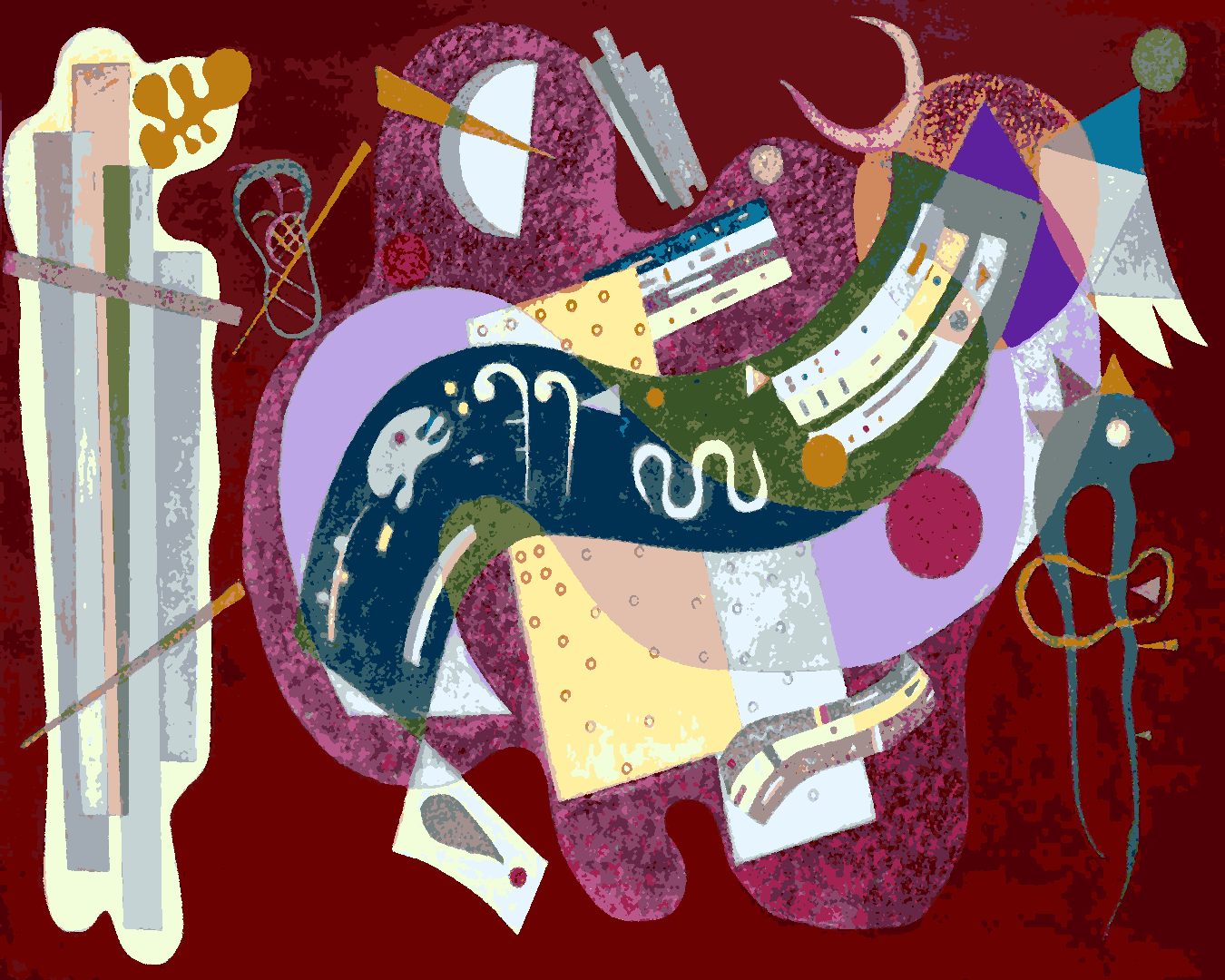 Wassily kandinsky Collection PD (58) - Rigid and Curved - Van-Go Paint-By-Number Kit