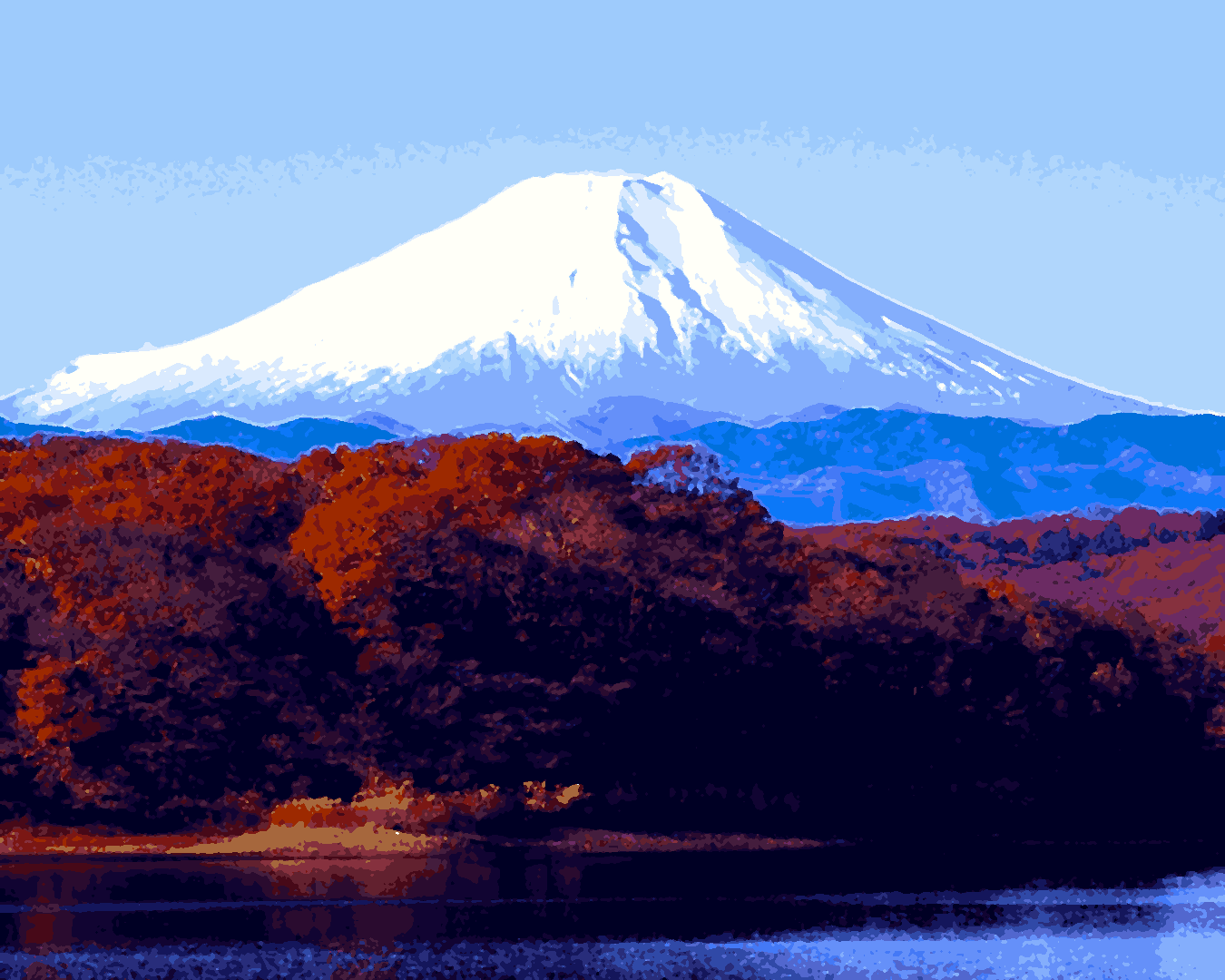 Vintage Travel Poster Collection PD (58) - Mount Fuji - Van-Go Paint-By-Number Kit