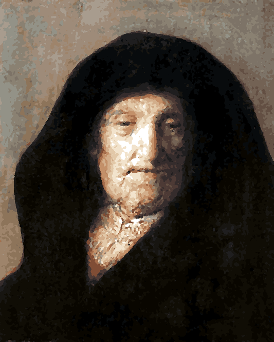 Famous Portraits (59) - Mother of Rembrandt by Rembrandt - Van-Go Paint-By-Number Kit