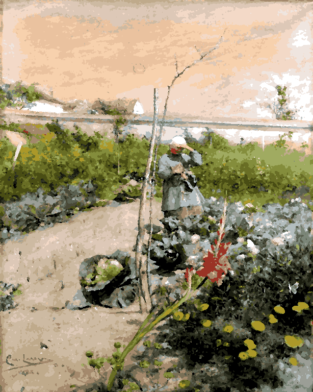 In the Kitchen Garden by Carl Larsson (59) - Van-Go Paint-By-Number Kit
