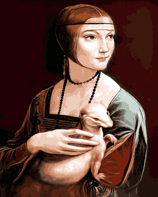 Lady with an Ermine by Leonardo da Vinci Collection PD (5) - Van-Go Paint-By-Number Kit