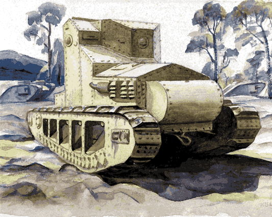 WW1 Collection PD (5) - A Whippet Tank - Van-Go Paint-By-Number Kit