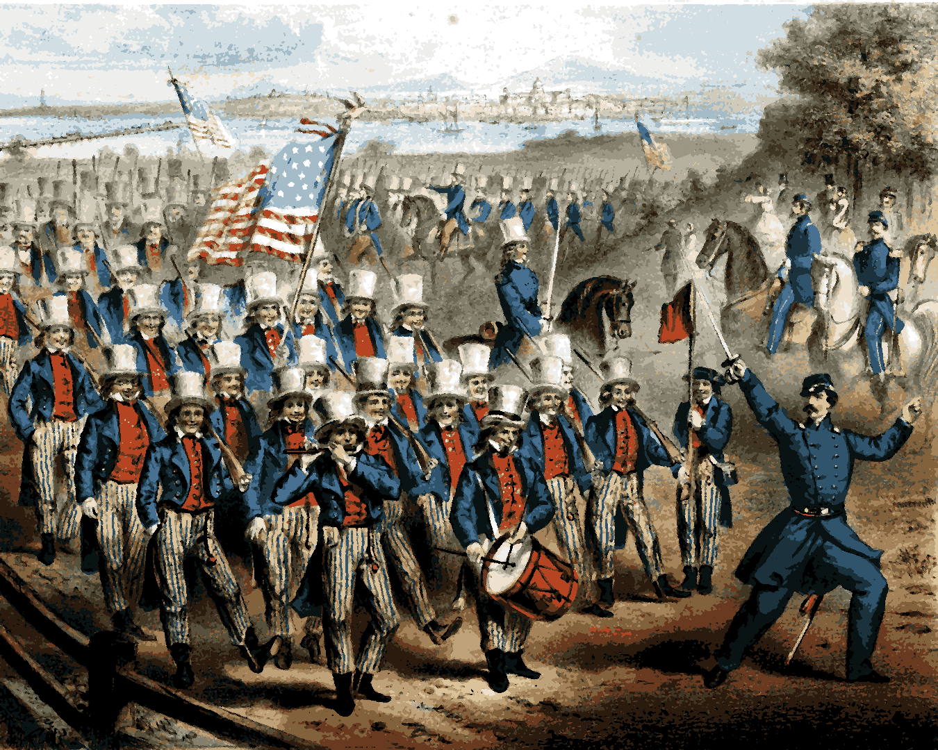 American Civil War Collection (5) - Yankee Volunteers Marching into Dixie - Van-Go Paint-By-Number Kit