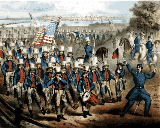 American Civil War Collection (5) - Yankee Volunteers Marching into Dixie - Van-Go Paint-By-Number Kit