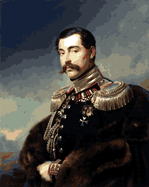 Famous Portraits (60) - Prince Andrei Obolensky by Franz Kruger - Van-Go Paint-By-Number Kit