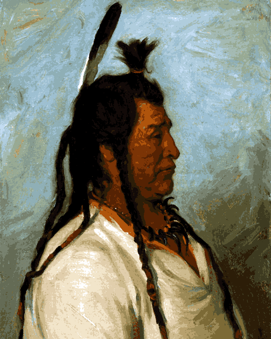 Native Americans Collection PD (62) - Big Brave, Blackfeet Dance Chief - Van-Go Paint-By-Number Kit