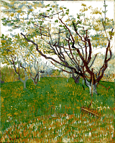 Vincent van Gogh Collection (64) - Orchard in bloom - Van-Go Paint-By-Number Kit