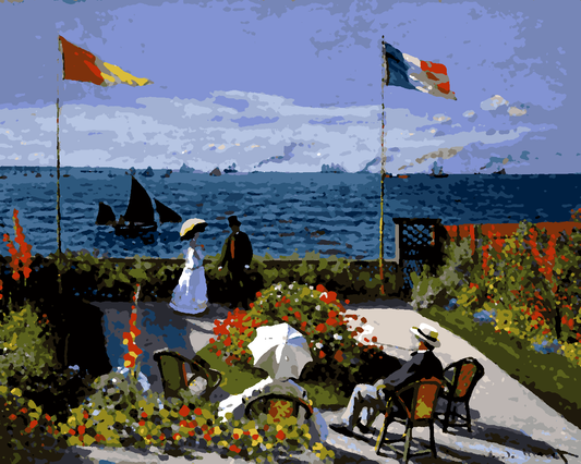 Claude Monet PD (64) - Garden at Sainte-Adresse - Van-Go Paint-By-Number Kit