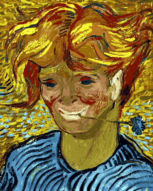 Vincent Van Gogh PD (65) - Young Man with Cornflower - Van-Go Paint-By-Number Kit