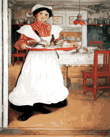 Martina Brings Breakfast by Carl Larsson (66) - Van-Go Paint-By-Number Kit