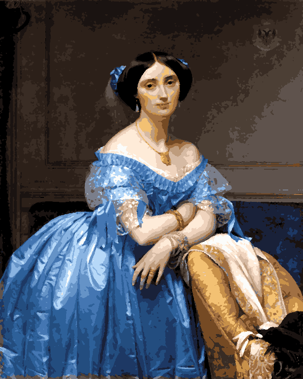 Famous Portraits (66) - Princesse de Broglie by Jean Auguste Dominique Ingres - Van-Go Paint-By-Number Kit