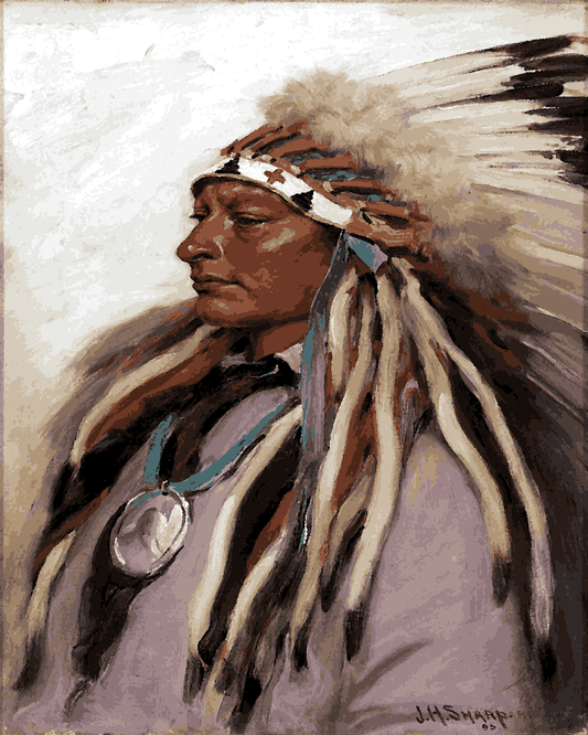 Native Americans Collection PD (66) - Chief Spotted Elk - Van-Go Paint-By-Number Kit