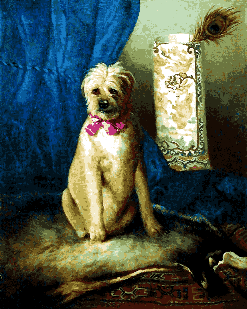 Dogs Collection PD (66) - A Dog with Ribbon by Nikolai Sverchkov - Van-Go Paint-By-Number Kit