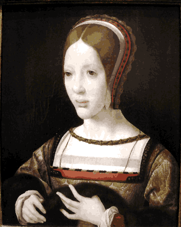 Famous Portraits (67) - Queen Eleanor of Austria by Jan Gossaert - Van-Go Paint-By-Number Kit