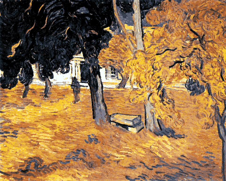 Vincent van Gogh Collection (68) - Park of the hospital Saint-Paul in Saint-Remy - Van-Go Paint-By-Number Kit