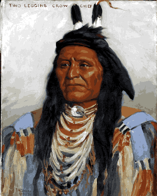 Native Americans Collection PD (69) - Two Leggins, Crow Chief - Van-Go Paint-By-Number Kit