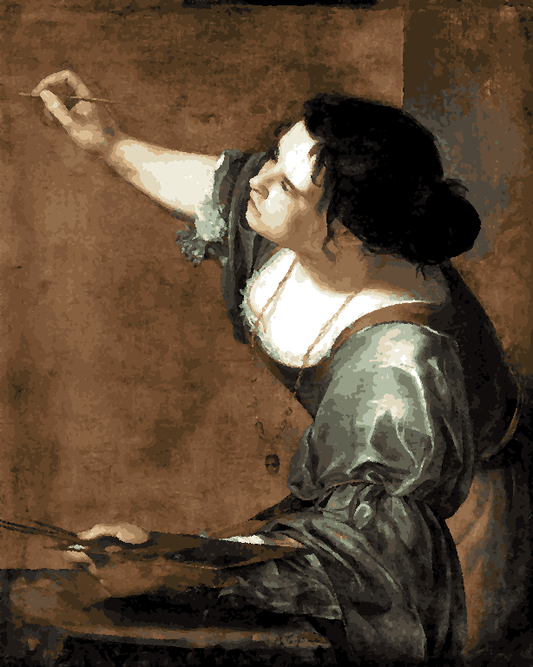 Famous Portraits (6) - Artemisia Gentileschi, Self-Portrait - Van-Go Paint-By-Number Kit