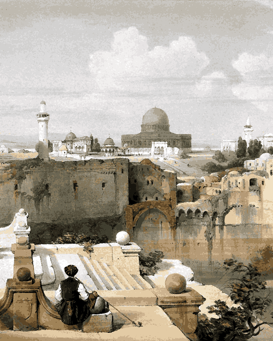 Jerusalem Collection PD (6) - The mosque of Omar - Van-Go Paint-By-Number Kit