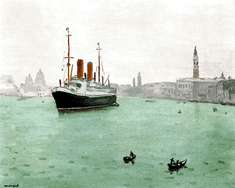 Venice, Italy Collection (6) - The Liner by Albert Marquet - Van-Go Paint-By-Number Kit