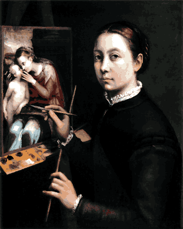 Famous Portraits (70) - Sofonisba Anguissola, Self-Portrait - Van-Go Paint-By-Number Kit