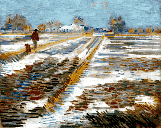 Vincent Van Gogh PD (71) - Landscape with Snow - Van-Go Paint-By-Number Kit