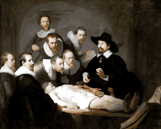 Famous Portraits (74) - The Anatomy Lesson of Dr. Nicolaes Tulp by Rembrandt - Van-Go Paint-By-Number Kit