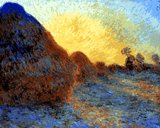 Claude Monet PD (74) - Haystacks - Van-Go Paint-By-Number Kit