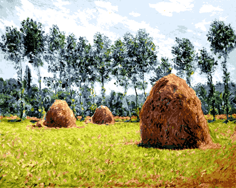 Claude Monet OD (75) - Haystacks at Giverny - Van-Go Paint-By-Number Kit