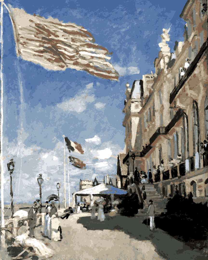 Claude Monet PD (77) - Hôtel des roches noires. Trouville - Van-Go Paint-By-Number Kit