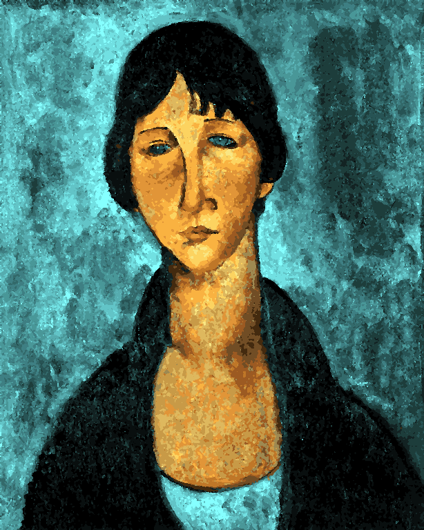 Famous Portraits (78) - The Blue Blouse by Amedeo Modigliani - Van-Go Paint-By-Number Kit