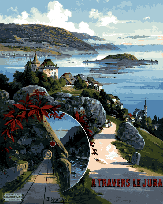 Vintage Travel Poster Collection PD (78) - Switzerland - Van-Go Paint-By-Number Kit