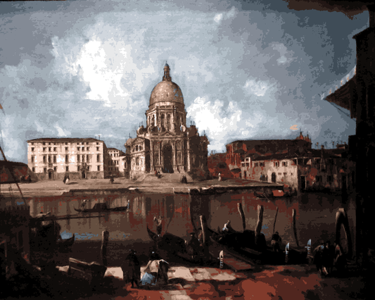 Venice, Italy Collection PD (79) - The Grand Canal by Francesco Guardi - Van-Go Paint-By-Number Kit