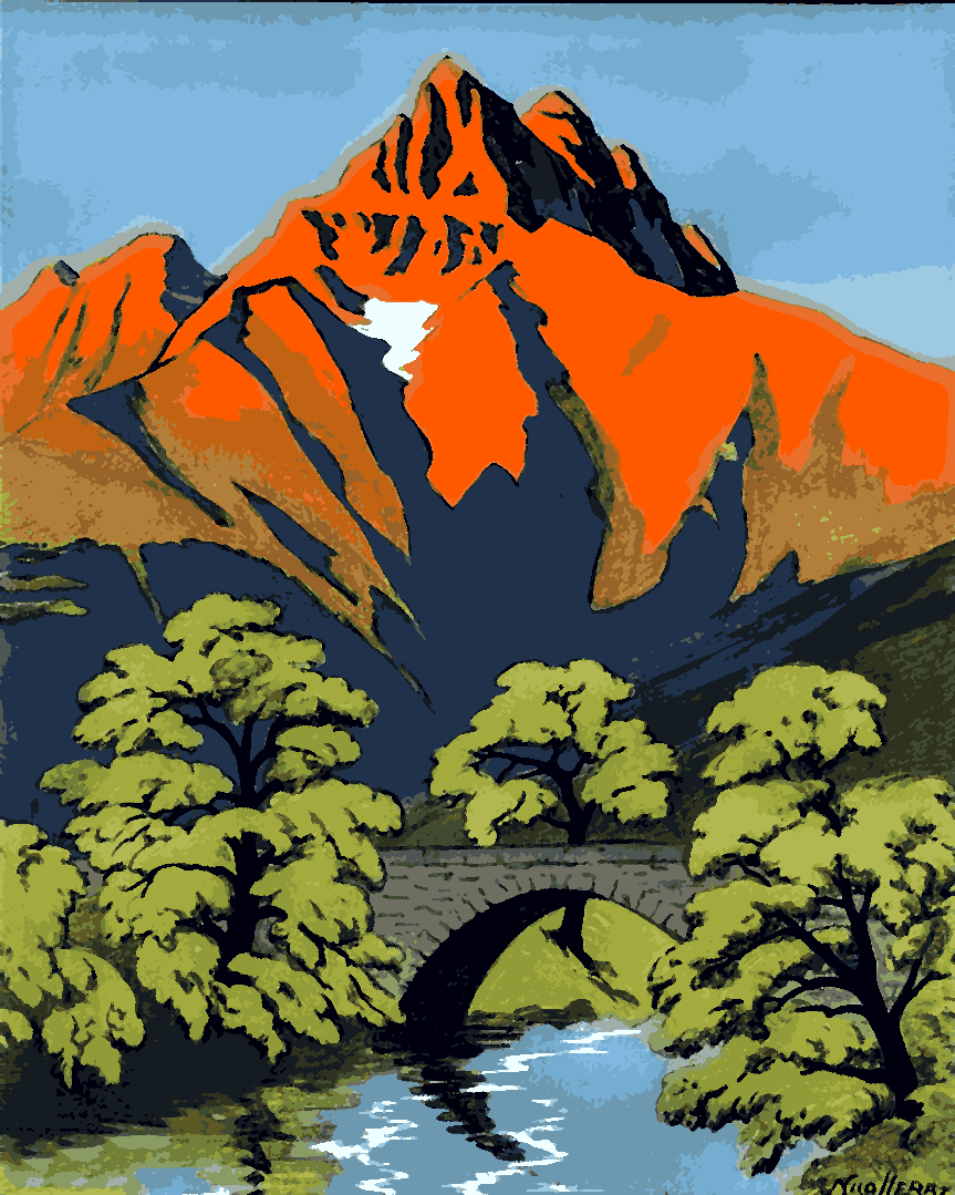 Vintage Travel Poster Collection PD (79) - Switzerland - Van-Go Paint-By-Number Kit