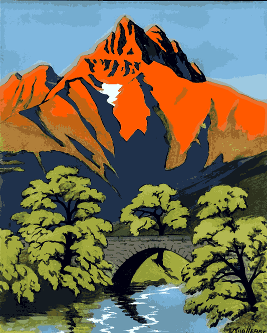 Vintage Travel Poster Collection PD (79) - Switzerland - Van-Go Paint-By-Number Kit