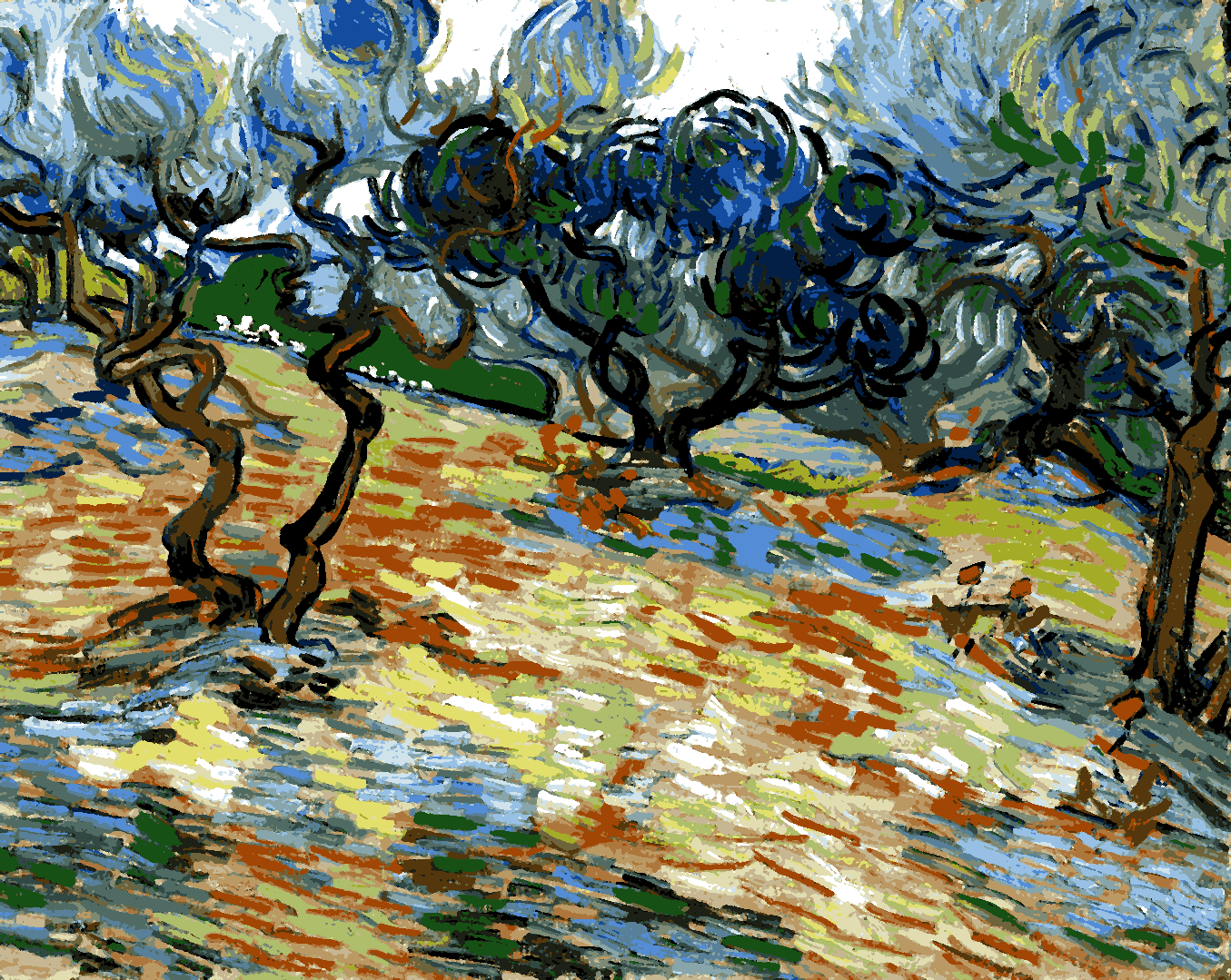 Vincent Van Gogh PD (79) - Olive trees - Van-Go Paint-By-Number Kit