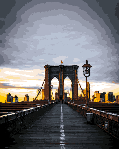 Brooklyn Bridge, Manhattan Collection (7) - Van-Go Paint-By-Number Kit