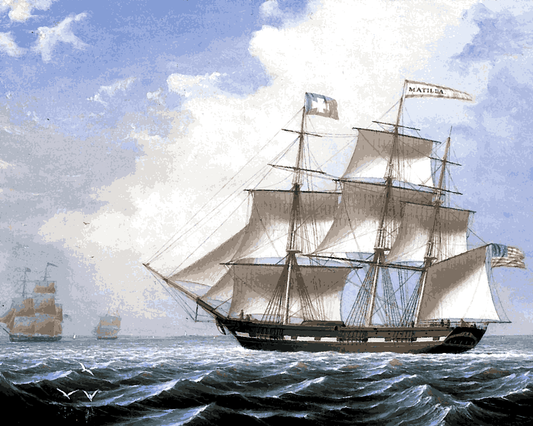 Sailing Ships Collection PD (7) - The Matilda under Sail - Van-Go Paint-By-Number Kit