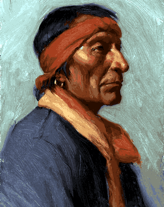 Native Americans Collection PD (7) - Chief Flat Iron - Van-Go Paint-By-Number Kit