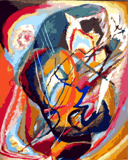 Wassily kandinsky Collection PD (80) - Untitled Improvisation III - Van-Go Paint-By-Number Kit