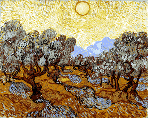 Vincent Van Gogh OD (80) - Olive Trees - Van-Go Paint-By-Number Kit