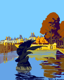 Vintage Travel Poster Collection (82) - Fontainebleau, Paris, France - Van-Go Paint-By-Number Kit
