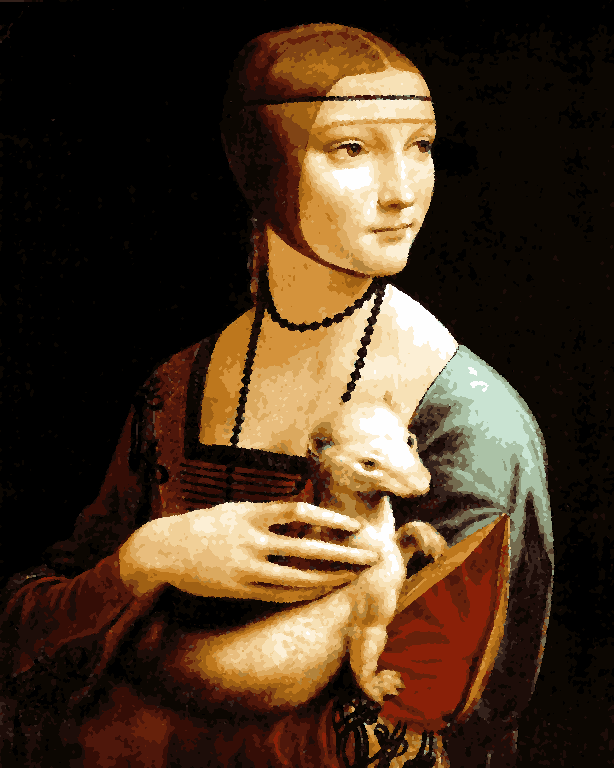 Famous Portraits (83) - The lady with an ermine by Leonardo da Vinci - Van-Go Paint-By-Number Kit