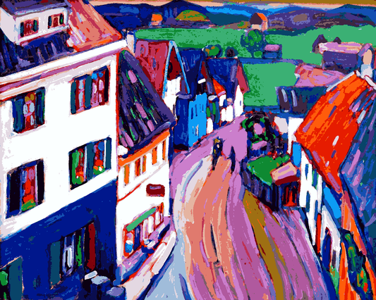 Wassily kandinsky Collection PD (88) - View from Griesbrow's window - Van-Go Paint-By-Number Kit