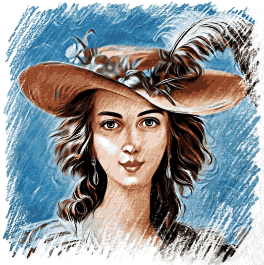 Self portrait in a Straw Hat by Elisabeth Louise Vigée-Lebrun PD (8) - Van-Go Paint-By-Number Kit